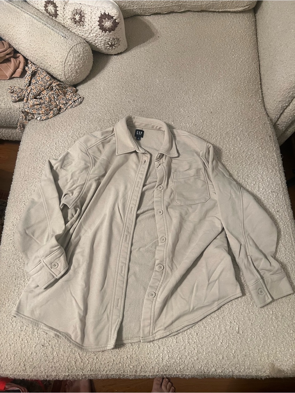 GAP Women's shacket in Beige Neutral - Picture 3 of 5